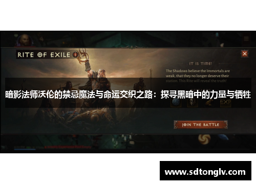 暗影法师沃伦的禁忌魔法与命运交织之路：探寻黑暗中的力量与牺牲